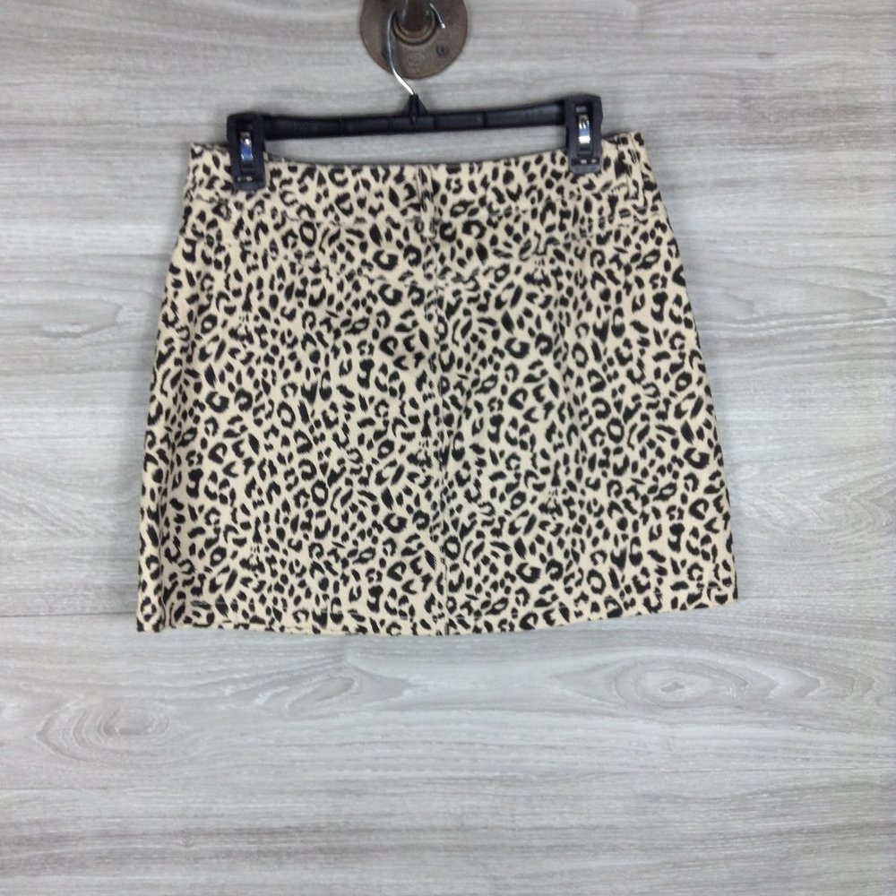 Know One Cares Leopard Print Denim Mini Skirt - Picture 4 of 5